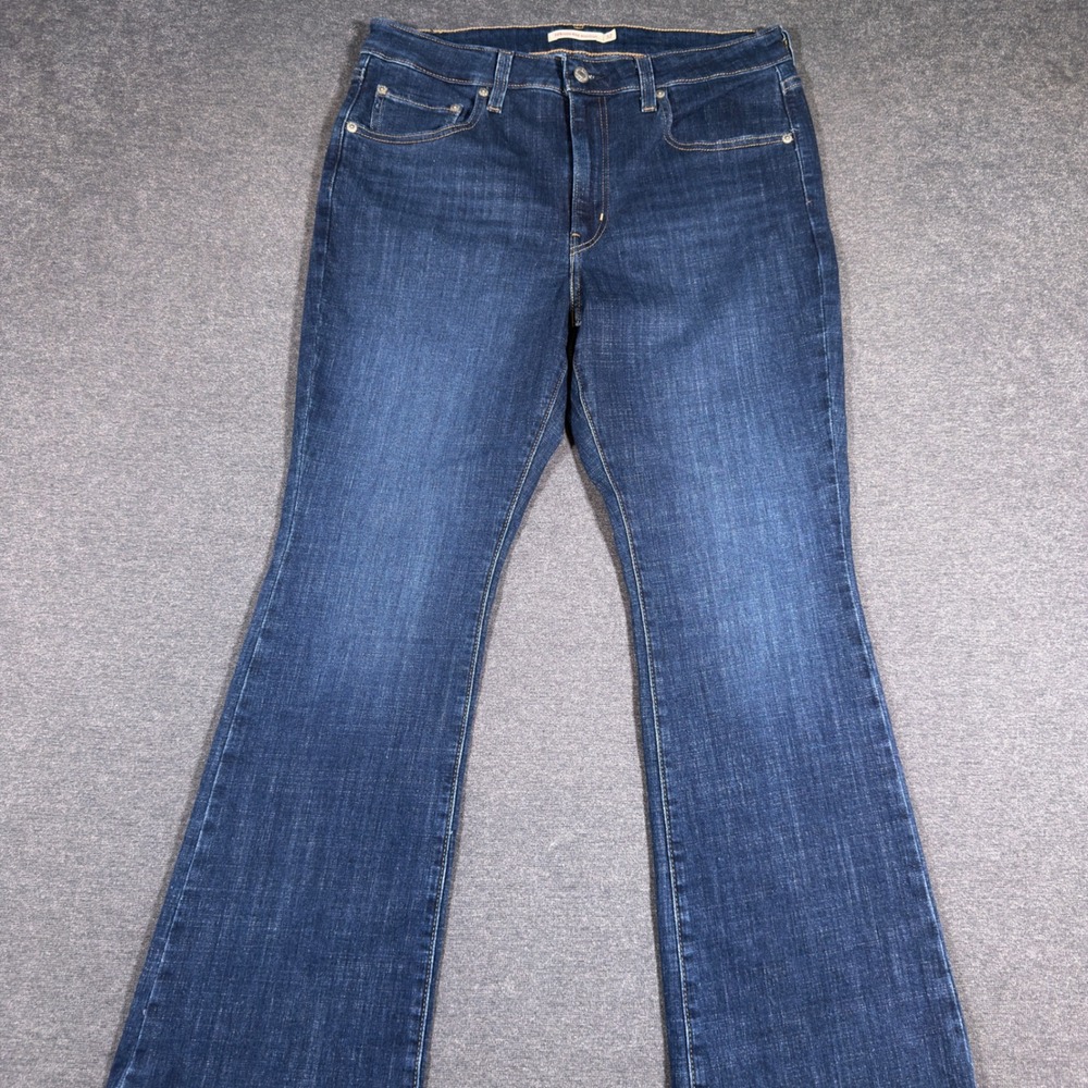 Levi'sβ 725 High Rise Bootcut Jeans Women 32 Dark Blue Stretch Denim Casual
